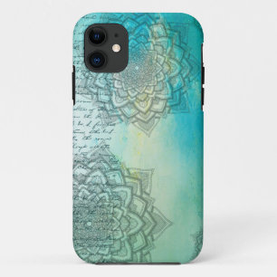 Mandala extravagantes Skript Aquamarin Türkis Case-Mate iPhone Hülle