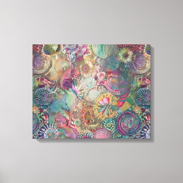 Mandala Fantasy Wall Art Leinwanddruck (Vorderseite)