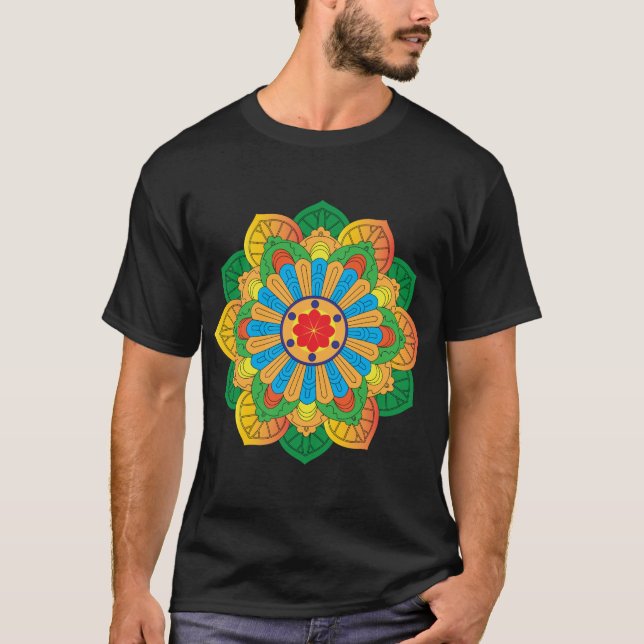 Mandala Farbe Ihre eigene! T-Shirt (Vorderseite)