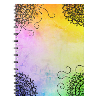 Mandala farbenfroh notizblock