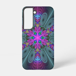 Mandala Farbige Schlagkräftige Fraktal Kunst Kalei Samsung Galaxy Hülle