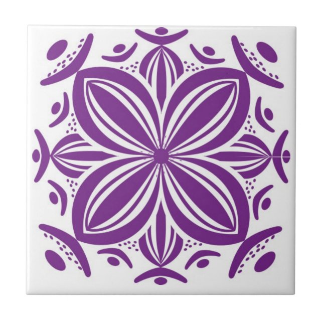 Mandala-Fliesen farbig Fliese (Vorderseite)