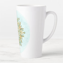 Mandala Floral Snowflakes Milchtasse