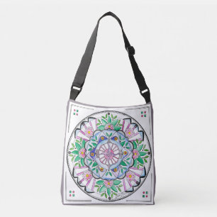 Mandala Floribunda Tragetaschen Mit Langen Trägern