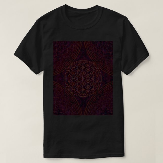 Mandala Flower Of Life Zen Yoga Meditation Mandala T-Shirt (Design vorne)