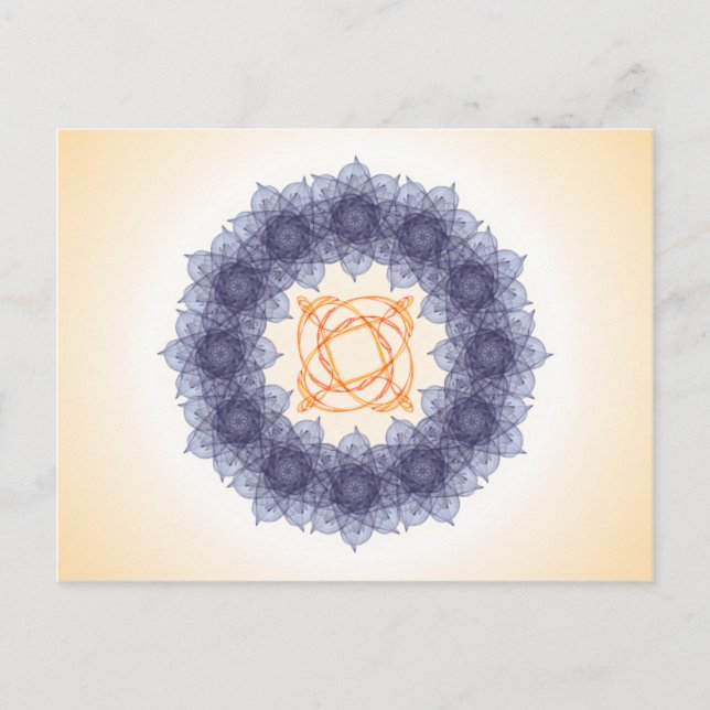 Mandala Fraktal #13 Postkarte (Vorderseite)