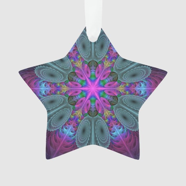 Mandala Fraktal Kunst, Dichtung und Musik Ornament (Vorderseite)