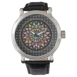 Mandala . Frieden, Liebe, Sehen Armbanduhr