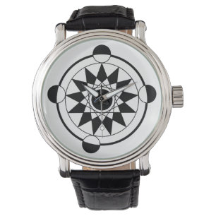Mandala Futuristic Geometric Crop Circle Armbanduhr