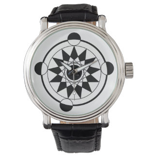 Mandala Futuristic Geometric Crop Circle Armbanduhr