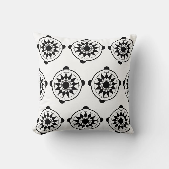 Mandala Futuristic Geometric Crop Circle Kissen (Vorderseite)
