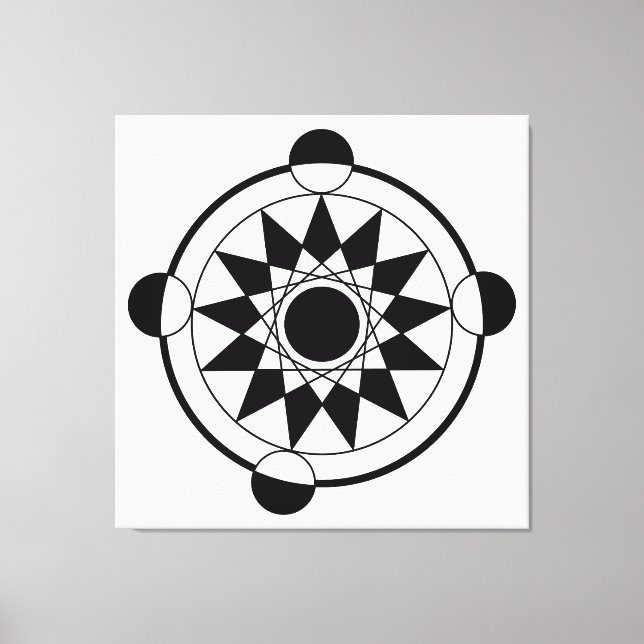 Mandala Futuristic Geometric Crop Circle Leinwanddruck (Vorderseite)
