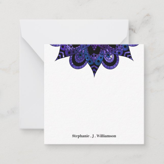 Mandala Galaxy Name Notes Mitteilungskarte (Vorderseite)