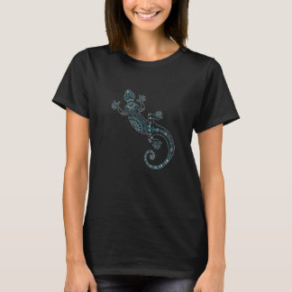 Mandala Gecko Digitale Malerei Punkt T-Shirt
