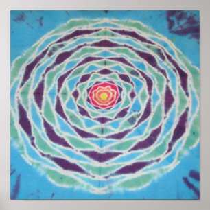 Mandala Gefärbte Krawatte Poster