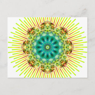 Mandala gelb grün Erstellen Sie Ihren eigenen Hi Postkarte
