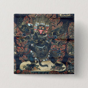 Mandala (gemaltes Pergament) Button