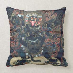 Mandala (gemaltes Pergament) Kissen