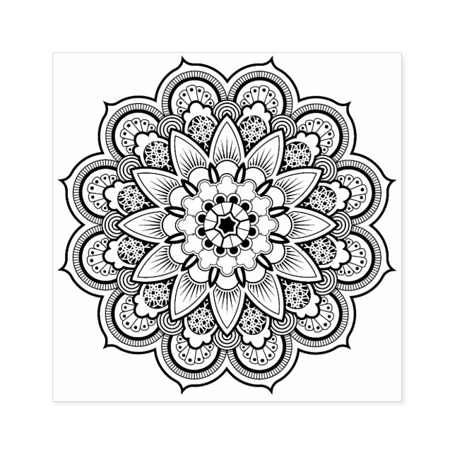 Mandala Geometric Design Gummistempel (Prägung)
