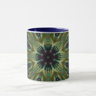 Mandala Geometric Rosette Fraktal Retro Hippie Tas Tasse
