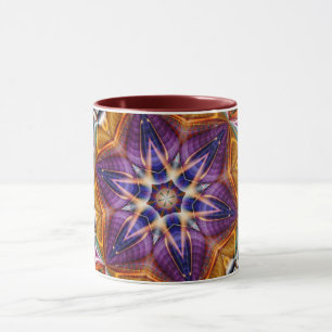 Mandala Geometric Rosette Retro Hippie Tasse