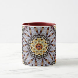 Mandala Geometric Rosette Retro Hippie Tasse