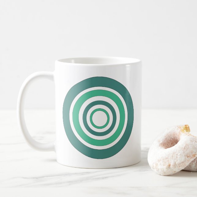 Mandala-Geometrisches Muster Kaffeetasse (Mit Donut)
