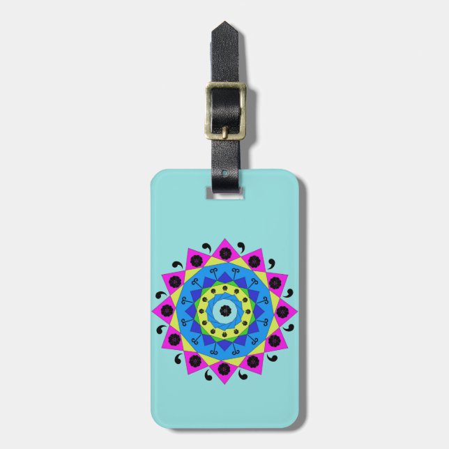 Mandala Gepäckanhänger (Vorderseite vertikal)