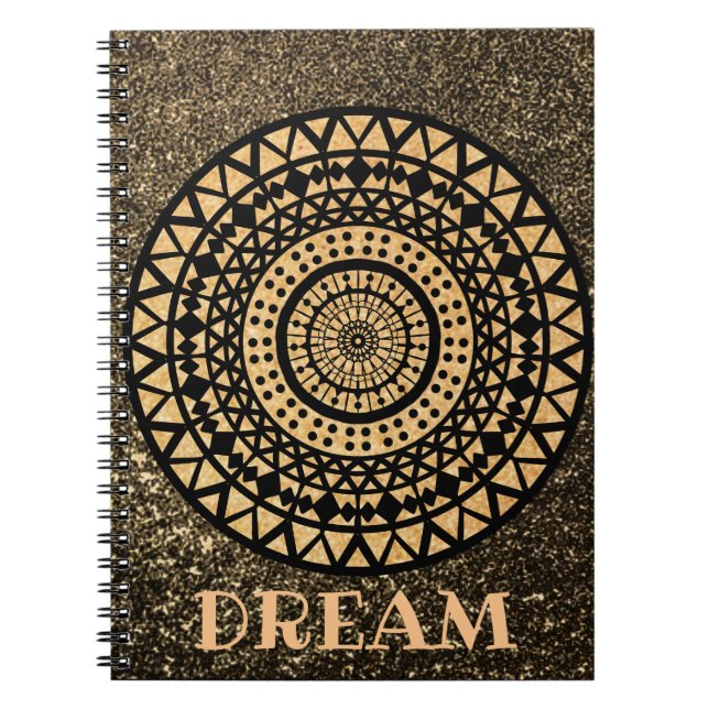 Mandala Gold Dream Thought Gifts Journal Notizblock (Vorderseite)