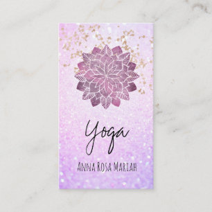 *~* Mandala Gold Glitzer Spirituelle Yoga Visitenkarte