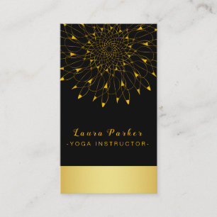 Mandala Gold Lotus Blume Yoga Vintag Holistisch Visitenkarte