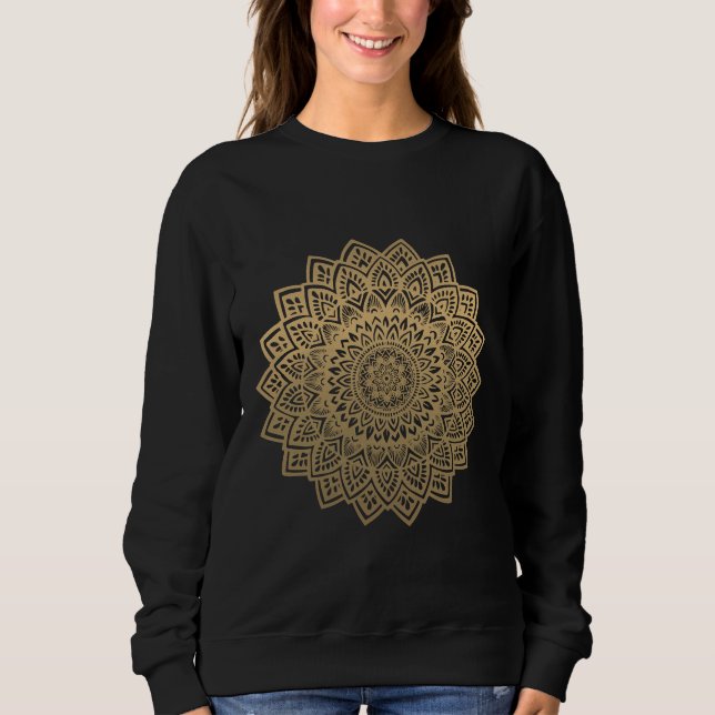 Mandala Gold Sweatshirt (Vorderseite)
