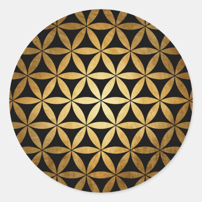 Mandala Golden Aufkleber (Vorderseite)