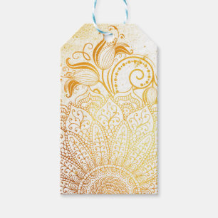 Mandala - goldene Bürste Geschenkanhänger