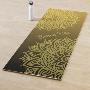 Mandala Gradient Black Gold Yoga Mat Yogamatte