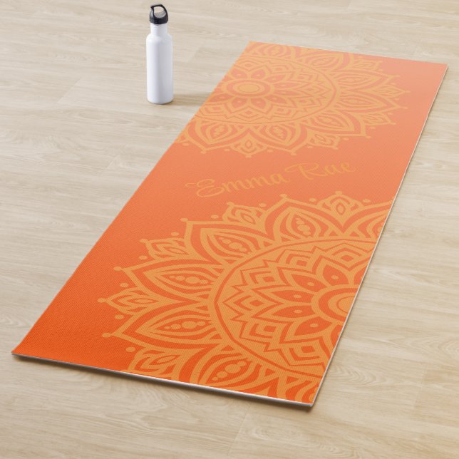 Mandala Gradient Peachy Orange Yoga Mat Yogamatte (Beispiel)
