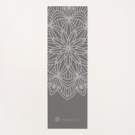Mandala Gray Personalisiert (1 Seite) Yogamatte