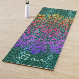 Mandala Green mit dem Namen Yoga Mat Yogamatte