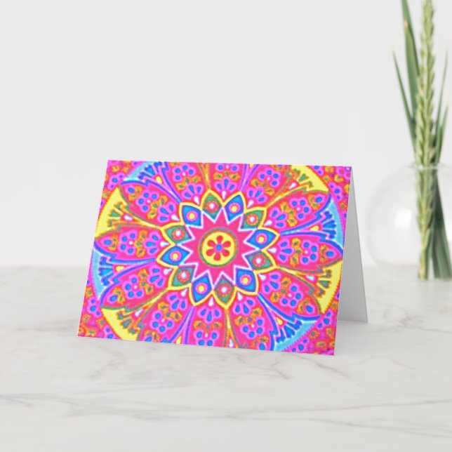 MANDALA GREETKARTENGRÖSSE KARTE (Vorderseite)