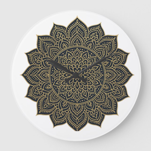 Mandala Große Wanduhr (Vorderseite)