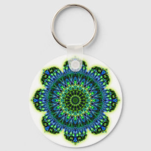 Mandala grün blau schlüsselanhänger