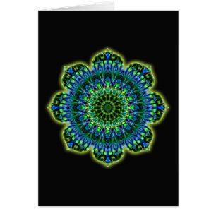 Mandala grün blau   schwarz
