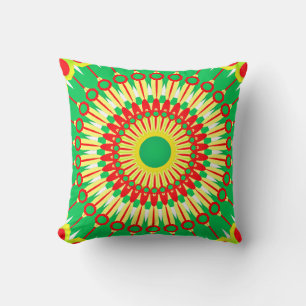 Mandala Grün Rot Kreis Design-58577 Kissen