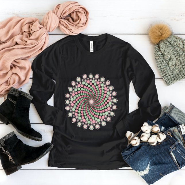 Mandala grün und rosa T-Shirt (Von Creator hochgeladen)