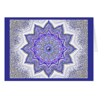 Mandala-Grußkarte 09 I-M Blau