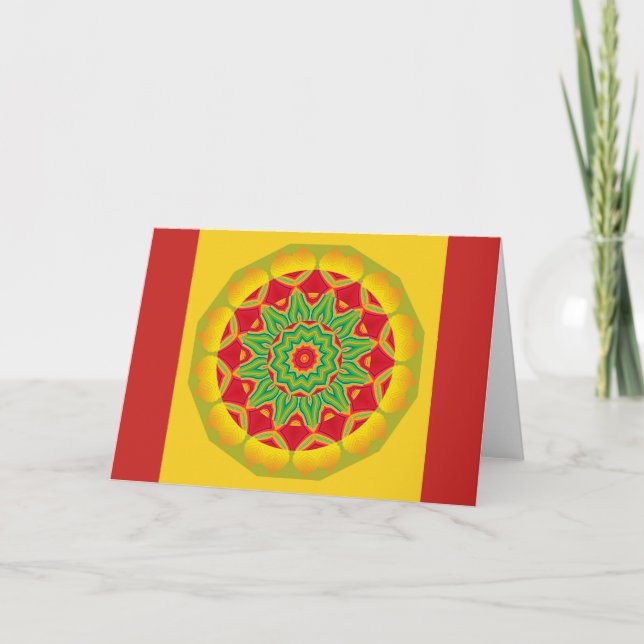 Mandala Grußkarte Karte (Vorderseite)