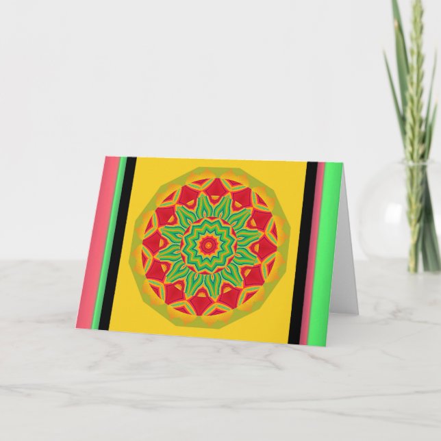 Mandala Grußkarte Karte (Vorderseite)
