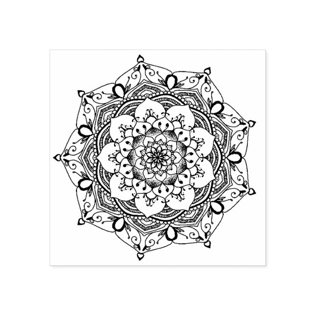 Mandala Gummistempel (Prägung)