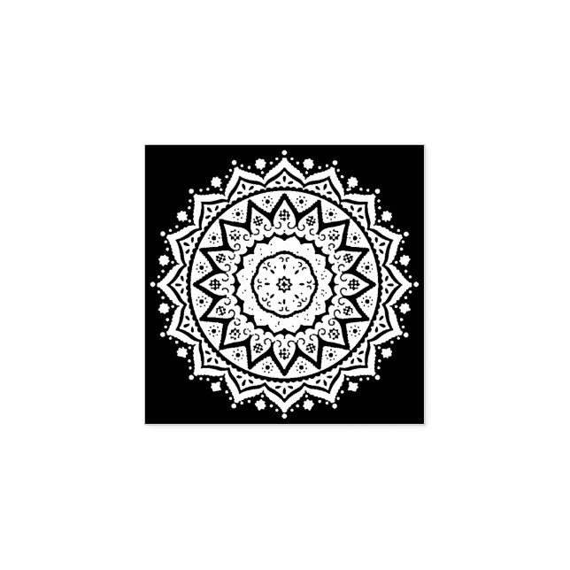Mandala Gummistempel (Prägung)