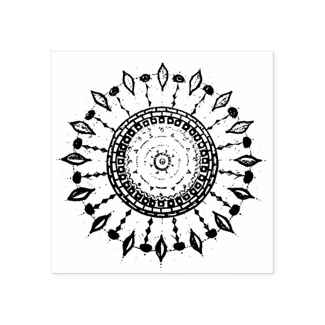 Mandala Gummistempel (Prägung)